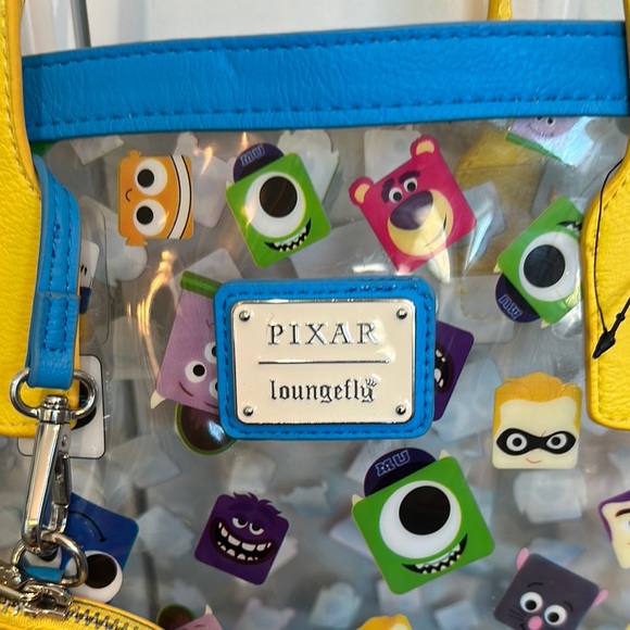 Loungefly X Pixar Amazon exclusive Character pool beach Tote with zip coin case - Picture 3 of 8